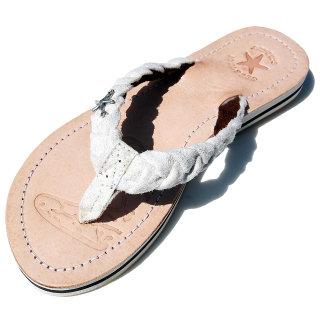 SEESTERN Damen Leder Zehentrenner Zehensandale Zehensteg Sandalen in Größe 36-44 /2137 Weiß EUR 36