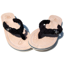 SEESTERN Damen Leder Zehentrenner Zehensandale Zehensteg Sandalen in Größe 36-44 /2137 Schwarz EUR 40