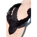 SEESTERN Damen Leder Zehentrenner Zehensandale Zehensteg Sandalen in Größe 36-44 /2137 Schwarz EUR 43