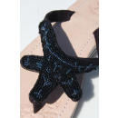 SEESTERN Damen Leder Zehentrenner Zehensandale Zehensteg Sandalen in Größe 36-44 /2120 Schwarz EUR 41