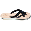 SEESTERN Damen Leder Zehentrenner Zehensandale Zehensteg Sandalen in Größe 36-44 /2120 Schwarz EUR 41