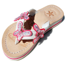 SEESTERN Mädchen Leder Zehentrenner Zehensandale Zehensteg Sandalen in Gr.25-36 /2101 Weiß EUR 26