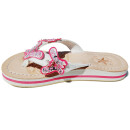 SEESTERN Mädchen Leder Zehentrenner Zehensandale Zehensteg Sandalen in Gr.25-36 /2101 Weiß EUR 36