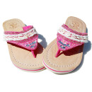 SEESTERN Mädchen Leder Zehentrenner Zehensandale Zehensteg Sandalen in Gr.25-36 /2106 Rosa EUR 27