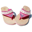 SEESTERN Mädchen Leder Zehentrenner Zehensandale Zehensteg Sandalen in Gr.25-36 /2106 Rosa EUR 34