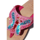 SEESTERN Mädchen Leder Zehentrenner Zehensandale Zehensteg Sandalen in Gr.25-36 /2110 Rosa EUR 36
