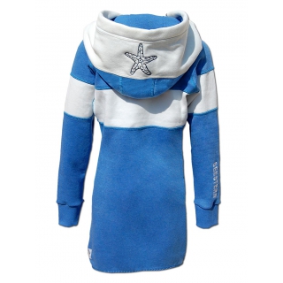 SEESTERN Kinder Langes Kapuzen Sweat Shirt Pullover Hoody Sweater Gr.116-164 /2105 Blau_Wei 110 - 116