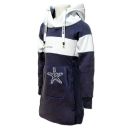 SEESTERN Kinder Langes Kapuzen Sweat Shirt Pullover Hoody Sweater Gr.116-164 /2105 Navy_Weiß 146 - 152