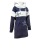 SEESTERN Kinder Langes Kapuzen Sweat Shirt Pullover Hoody Sweater Gr.116-164 /2105 Navy_Weiß 146 - 152