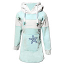 SEESTERN Kinder Langes Kapuzen Sweat Shirt Pullover Hoody Sweater Gr.116-164 /2105 Mint_Weiß 110 - 116