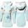 SEESTERN Kinder Langes Kapuzen Sweat Shirt Pullover Hoody Sweater Gr.116-164 /2105 Mint_Weiß 110 - 116