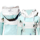 SEESTERN Kinder Langes Kapuzen Sweat Shirt Pullover Hoody Sweater Gr.116-164 /2105 Mint_Weiß 134 - 140