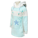 SEESTERN Kinder Langes Kapuzen Sweat Shirt Pullover Hoody Sweater Gr.116-164 /2105 Mint_Weiß 134 - 140