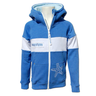 SEESTERN Jungen Kapuzen Sweat Jacke Kapuzen Pullover Hoody Sweater 104-164 /2103_bl_wt