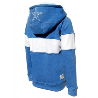 SEESTERN Jungen Kapuzen Sweat Jacke Kapuzen Pullover Hoody Sweater 104-164 /2103_bl_wt Blau melange 98 - 104