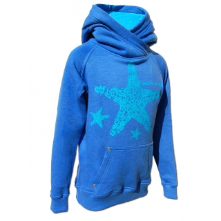 SEESTERN Kinder Kapuzen Sweat Shirt Kapuzen Pullover Hoody Sweater Gr.104-164 /2101 Blau 134-140