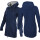 SEESTERN Damen Kapuzen Fleecejacke 2WegeZipper Fleecemantel Fleece Sweatj.XS-4XL /2126.Navy_Grau XS