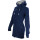 SEESTERN Damen Kapuzen Fleecejacke 2WegeZipper Fleecemantel Fleece Sweatj.XS-4XL /2126.Navy_Grau XS