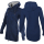 SEESTERN Damen Kapuzen Fleecejacke 2WegeZipper Fleecemantel Fleece Sweatj.XS-4XL /2126.Navy_Grau S
