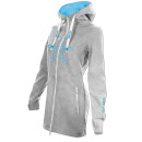 SEESTERN Damen Kapuzen Fleecejacke 2WegeZipper Fleecemantel Fleece Sweatj.XS-4XL /2126.Grau_lb 4XL