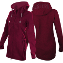 SEESTERN Damen Kapuzen Fleecejacke 2WegeZipper...