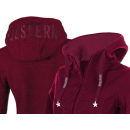 SEESTERN Damen Kapuzen Fleecejacke 2WegeZipper Fleecemantel Fleece Sweatj.XS-4XL /2126.Bordeaux L