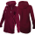 SEESTERN Damen Kapuzen Fleecejacke 2WegeZipper Fleecemantel Fleece Sweatj.XS-4XL /2126.Bordeaux L