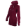 SEESTERN Damen Kapuzen Fleecejacke 2WegeZipper Fleecemantel Fleece Sweatj.XS-4XL /2126.Bordeaux L