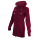 SEESTERN Damen Kapuzen Fleecejacke 2WegeZipper Fleecemantel Fleece Sweatj.XS-4XL /2126.Bordeaux L
