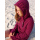 SEESTERN Damen Kapuzen Fleecejacke 2WegeZipper Fleecemantel Fleece Sweatj.XS-4XL /2126.Bordeaux L