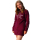SEESTERN Damen Kapuzen Fleecejacke 2WegeZipper Fleecemantel Fleece Sweatj.XS-4XL /2126.Bordeaux_cm M