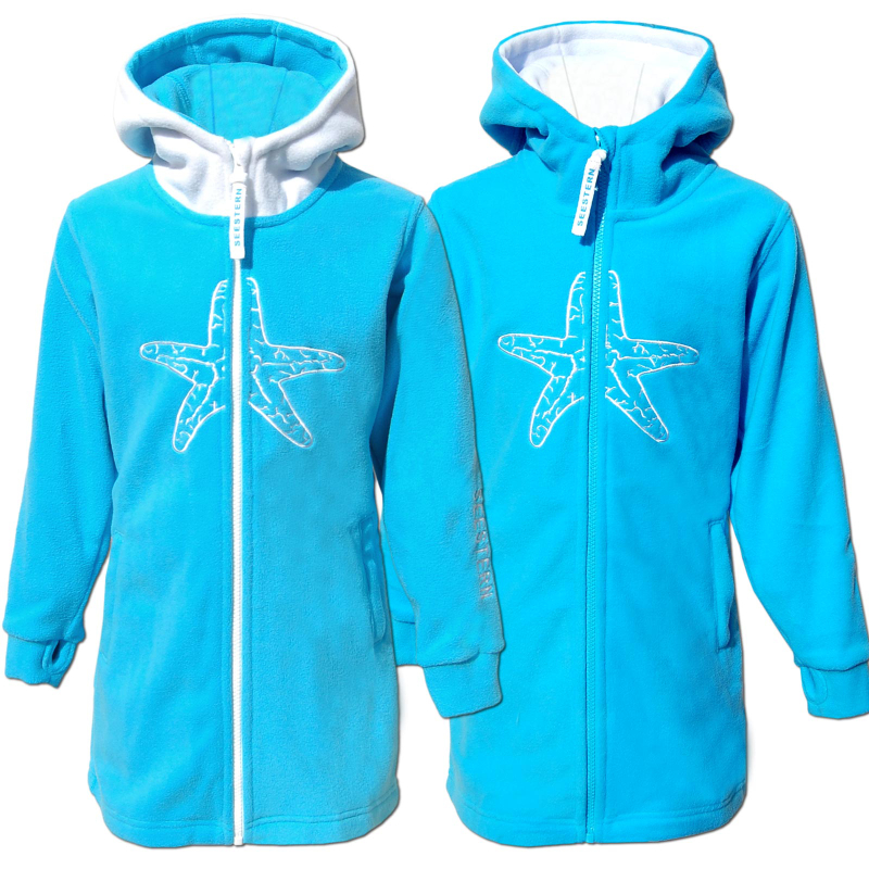 Seestern Sportswear SEESTERN Kinder Kapuzen Fleecejacke Fleecemantel Fleece Sweatjacke 116-164 /2106.lb