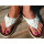 SEESTERN Damen Leder Zehentrenner Zehensandale Zehensteg Sandalen in Größe 36-44 /2229 Weiß EUR 38