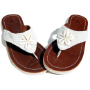 SEESTERN Damen Leder Zehentrenner Zehensandale Zehensteg Sandalen in Größe 36-44 /2229 Weiß EUR 40