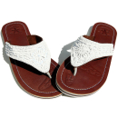 SEESTERN Damen Leder Zehentrenner Zehensandale Zehensteg Sandalen in Größe 36-44 /2228 Weiß EUR 39