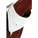 SEESTERN Damen Leder Zehentrenner Zehensandale Zehensteg Sandalen in Größe 36-44 /2228 Weiß EUR 39