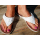 SEESTERN Damen Leder Zehentrenner Zehensandale Zehensteg Sandalen in Größe 36-44 /2228 Weiß EUR 39