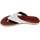 SEESTERN Damen Leder Zehentrenner Zehensandale Zehensteg Sandalen in Größe 36-44 /2228 Weiß EUR 44