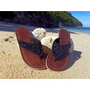 SEESTERN Damen Leder Zehentrenner Zehensandale Zehensteg Sandalen in Größe 36-44 /2228 Schwarz EUR 37