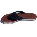 SEESTERN Damen Leder Zehentrenner Zehensandale Zehensteg Sandalen in Größe 36-44 /2228 Schwarz EUR 41