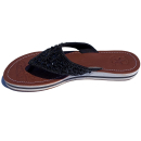 SEESTERN Damen Leder Zehentrenner Zehensandale Zehensteg Sandalen in Größe 36-44 /2228 Schwarz EUR 43