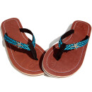 SEESTERN Damen Leder Zehentrenner Zehensandale Zehensteg Sandalen in Größe 36-44 /2226 Schwarz EUR 36