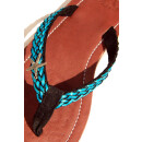 SEESTERN Damen Leder Zehentrenner Zehensandale Zehensteg Sandalen in Größe 36-44 /2226 Schwarz EUR 36