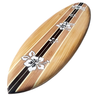 Deko Surfboard aus Holz 100cm Bikini Girl Surfbrett Mädchen Hobbyraum Strand 