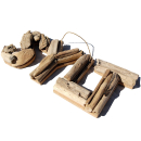 SEESTERN Treibholz Deko m. SYLT Motiv Wanddeko Driftwood Surfing Schild Holzdeko /2344