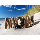 SEESTERN Treibholz Deko m. MOIN Motiv Wanddeko Driftwood Surfing Schild Holzdeko /2345