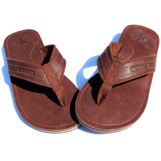 SEESTERN Herren Leder Zehentrenner Zehensandale Zehensteg Sandalen Gr.40-50 /2364.dbw