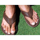 SEESTERN Herren Leder Zehentrenner Zehensandale Zehensteg Sandalen Gr.40-50 /2364.dbw Braun EUR 40