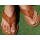 SEESTERN Herren Leder Zehentrenner Zehensandale Zehensteg Sandalen Gr.40-50 /2364.bw Braun EUR 44