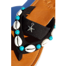 SEESTERN Mädchen Leder Zehentrenner Zehensandale Zehensteg Sandalen in Gr.24-35 /2302 Schwarz EUR 30